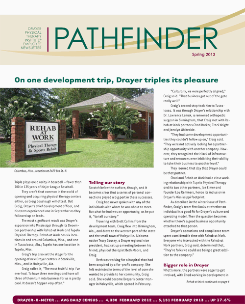 Pathfinder Newsletter Spring 2013